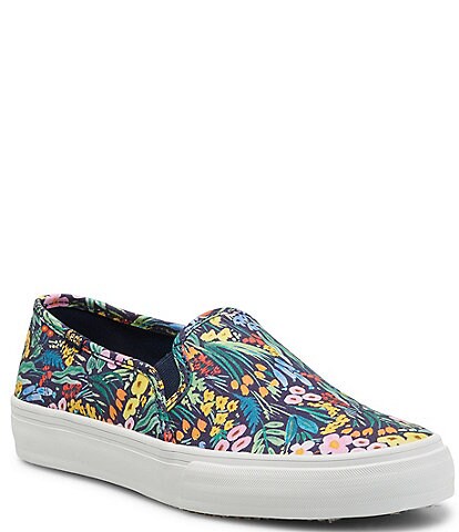 Keds x Rifle Paper Co. Double Decker Floral Slip-On Sneakers