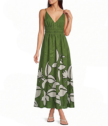 Kelly Grace Sleeveless Printed Midi Dress