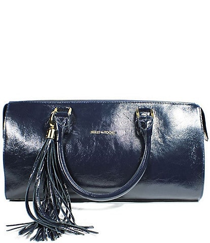 Kelly-Tooke Soho Patent Navy Leather Large Satchel Bag