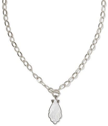 Kendra Scott Alexa Shell Reversible Pendant Convertible Necklace