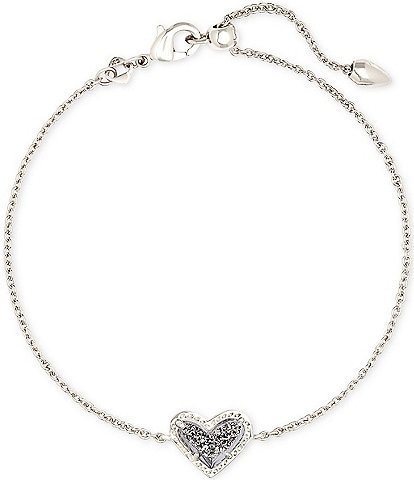 Kendra Scott Ari Heart Chain Drusy Line Bracelet