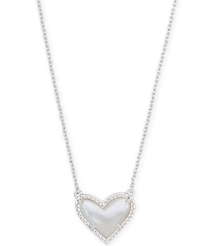 Kendra Scott Ari Heart Silver Short Pendant Necklace