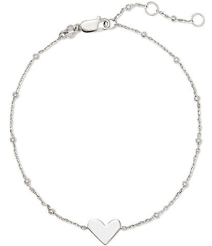 Kendra Scott Ari Heart Sterling Silver Delicate Line Bracelet