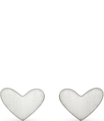 Kendra Scott Ari Heart Sterling Silver Stud Earrings