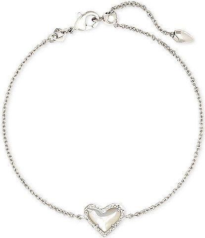 Kendra Scott Ari Pearl Heart Chain Line Bracelet