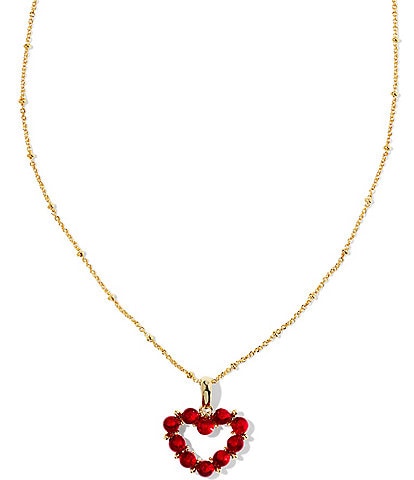 Kendra Scott Ashton 14K Gold Pearl Heart Pendant Necklace
