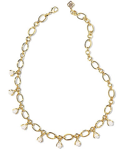 Kendra Scott Ashton Pearl Chain 14K Gold Necklace