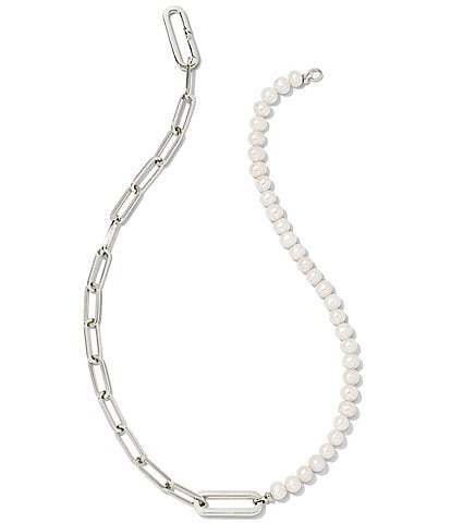 Kendra Scott Ashton Silver Half Chain Necklace