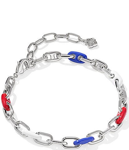 Kendra Scott Bailey Americana Chain Line Bracelet