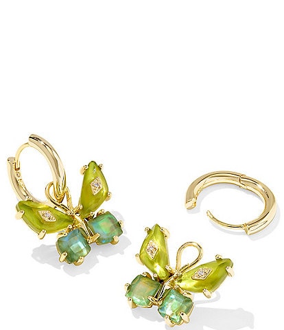 Kendra Scott Bianca Butterfly Huggie Hoop Drop Earrings