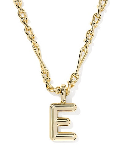 Kendra Scott Bubble Gold Letter Short Initial Pendant Necklace