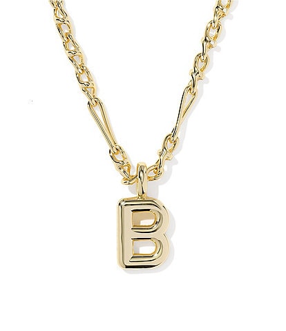Kendra Scott Bubble Gold Letter Short Initial Pendant Necklace