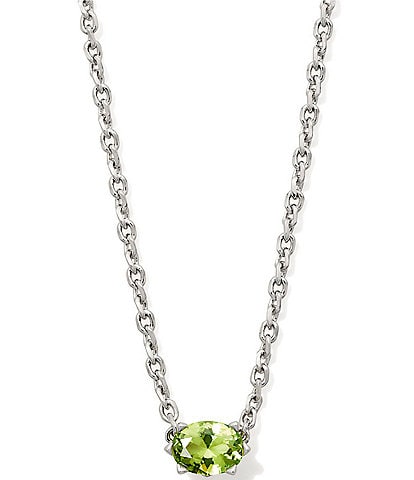 Kendra Scott Cailin Crystal Silver Short Pendant Necklace