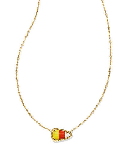 Kendra Scott Candy Corn Short Gold Pendant Necklace