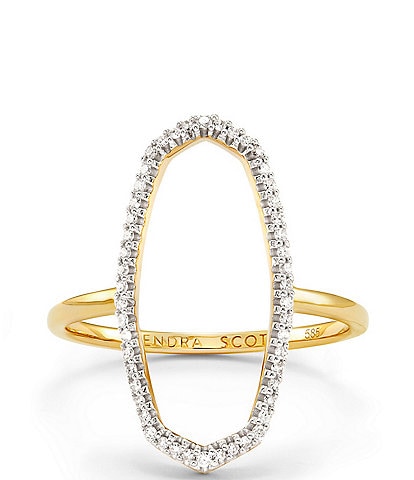 Kendra Scott Dani 14k Yellow Gold Crystal Open Ring