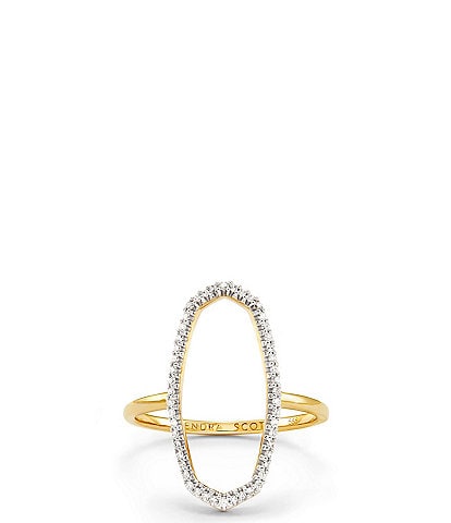 Kendra Scott Dani 14k Yellow Gold Crystal Open Ring