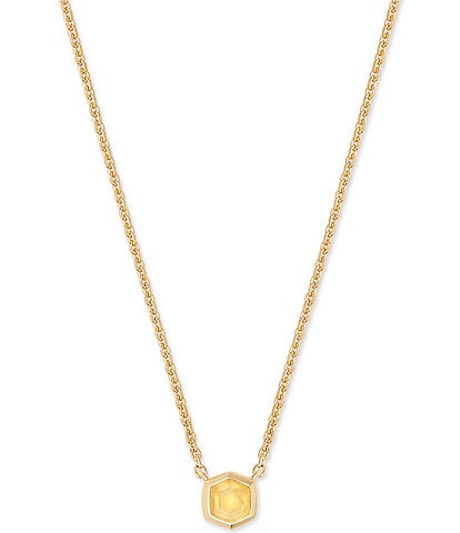 Kendra Scott Davie Pave 14K Gold Short Pendant Necklace