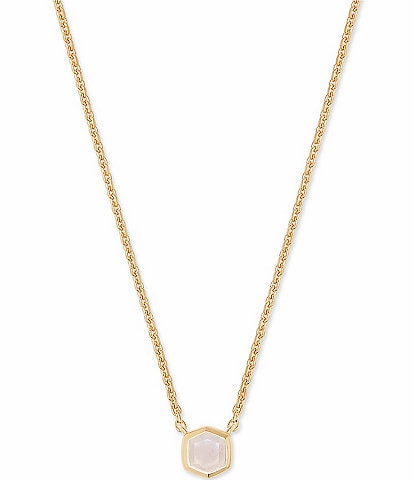 Kendra Scott Davie Pave 14K Gold Short Pendant Necklace