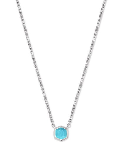 Kendra Scott Davie Pave Sterling Silver Short Pendant Necklace