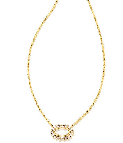 Kendra Scott Elisa Crystal Frame Short Pendant Necklace