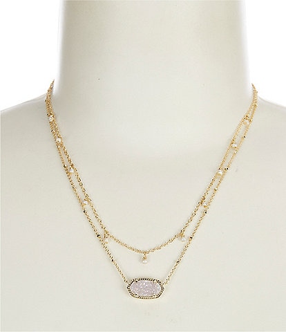 Kendra Scott Elisa Drusy Short Multi Strand Necklace