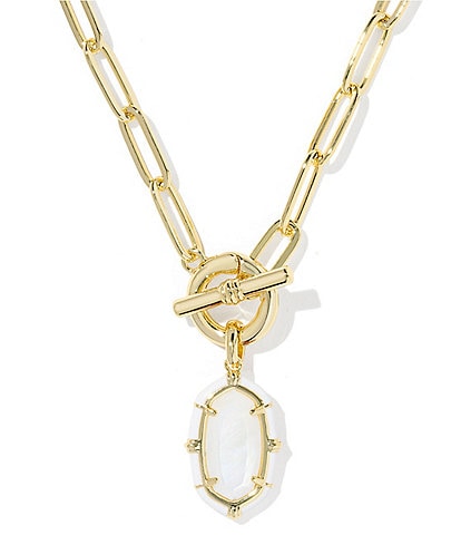 Kendra Scott Elisa Enamel Game Day Link And Chain Short Pendant Necklace