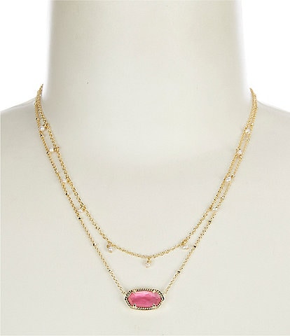 Kendra Scott Elisa Pearl Short Multi Strand Necklace