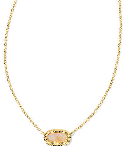 Kendra Scott Elisa Ridge Gold Frame Short Pendant Necklace