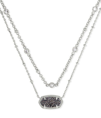 Kendra Scott Elisa Silver Multi Strand Necklace