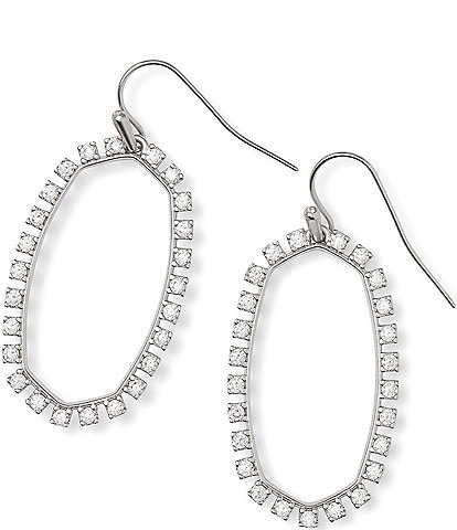 Kendra Scott Elle Open Frame Rose Gold Crystal Drop Earrings