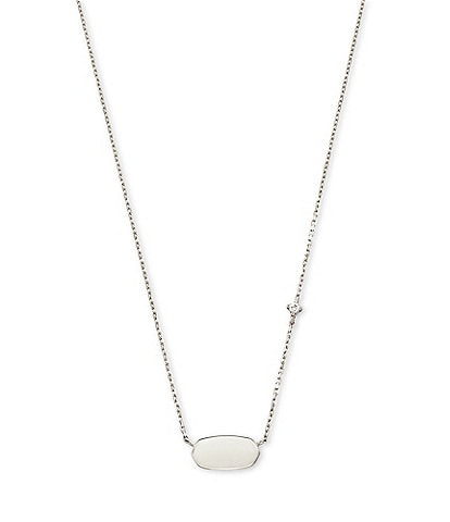 Kendra Scott Fern 14k White Gold Short Pendant Necklace