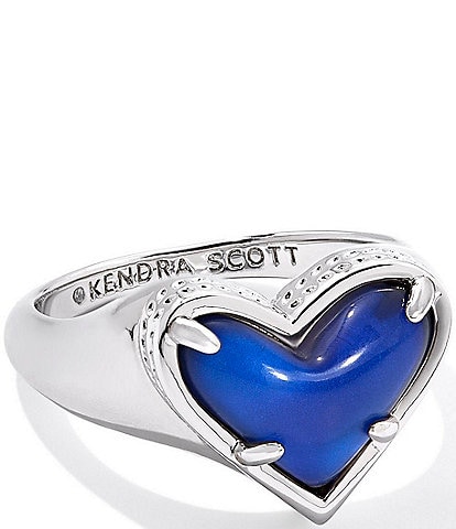 Kendra Scott Framed Ari Heart Silver Band Ring