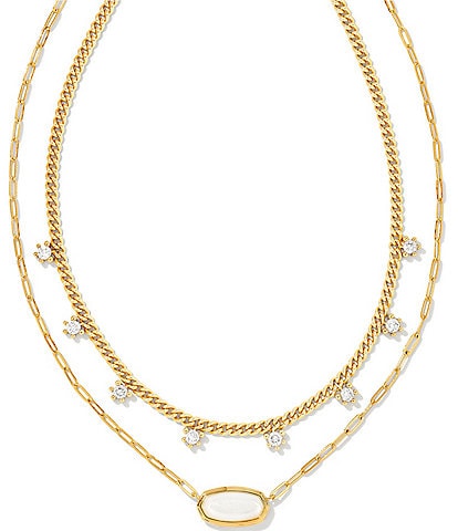 Kendra Scott Framed Elisa Gold Short Multi Strand Necklace