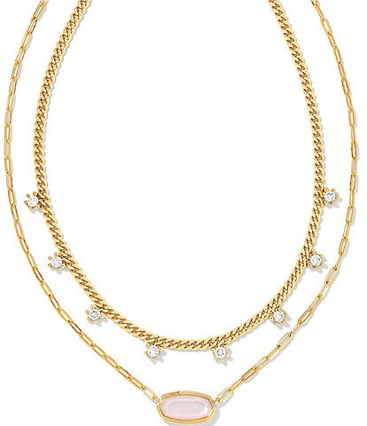 Kendra Scott Framed Elisa Gold Short Multi Strand Necklace