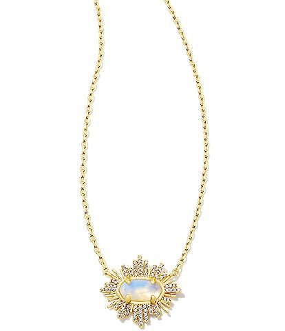 Kendra Scott Grayson Crystal Sunburst Short Pendant Necklace