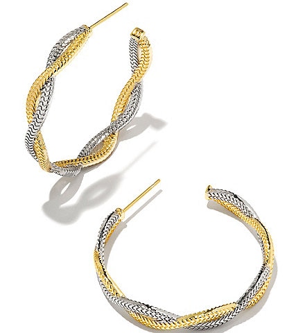 Kendra Scott Hayden Two Tone Hoop Earrings