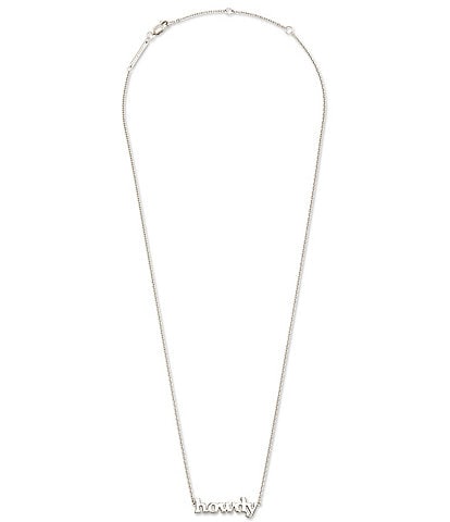 Kendra Scott Howdy Sterling Silver Short Pendant Necklace