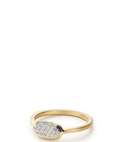 Kendra Scott Isa Pave 14K Gold Diamond Ring