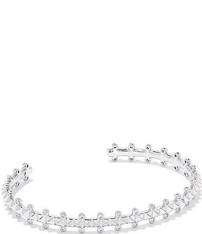 Kendra Scott Jada Crystal Embellished Silver Cuff Bracelet