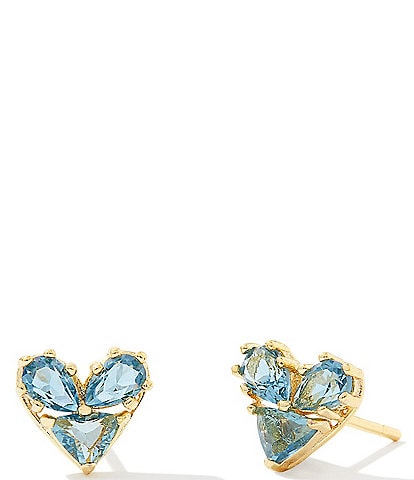 Kendra Scott Katy Heart Crystal Stud Earrings