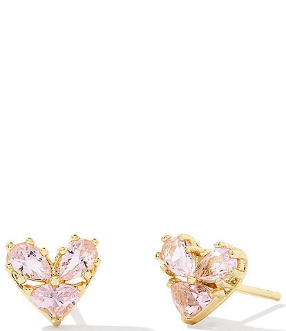Kendra Scott Katy Heart Crystal Stud Earrings