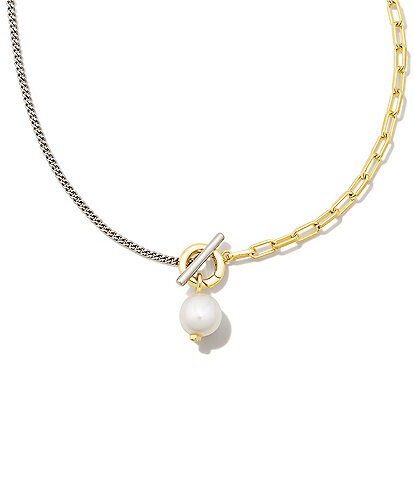 Kendra Scott Leighton Pearl Charm Chain Necklace