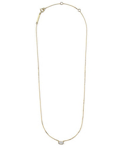 Kendra Scott Marisa Pendant Necklace In White Diamond And 14K Gold