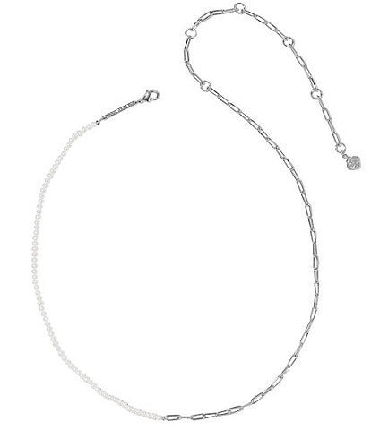Kendra Scott Markie Freshwater Pearl Half Chain Necklace