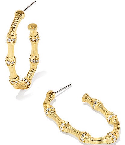 Kendra Scott Maura Bamboo Crystal Hoop Earrings