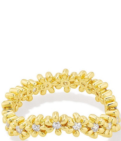 Kendra Scott Nydia Crystal Gold Band Ring