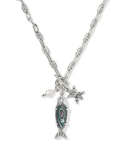 Kendra Scott Parker Fish Charm Long Strand Necklace
