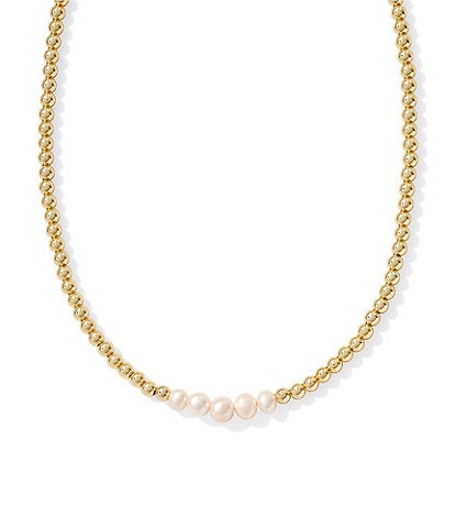 Kendra Scott Pearl Eve Beaded Short Multi Strand Necklace