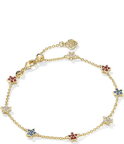Kendra Scott Sierra Star Crystal Delicate Chain Line Bracelet