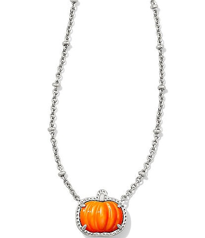 Kendra Scott Silver Pumpkin Short Pendant Necklace